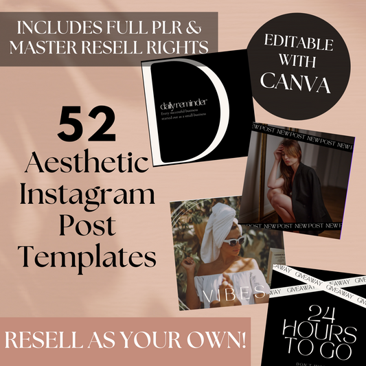 52 Aesthetic Instagram Post Templates