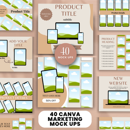 40 Marketing Mock Up Canva Templates