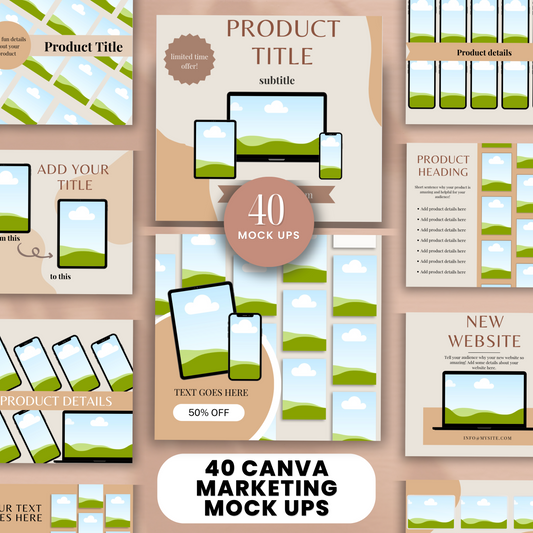 40 Marketing Mock Up Canva Templates