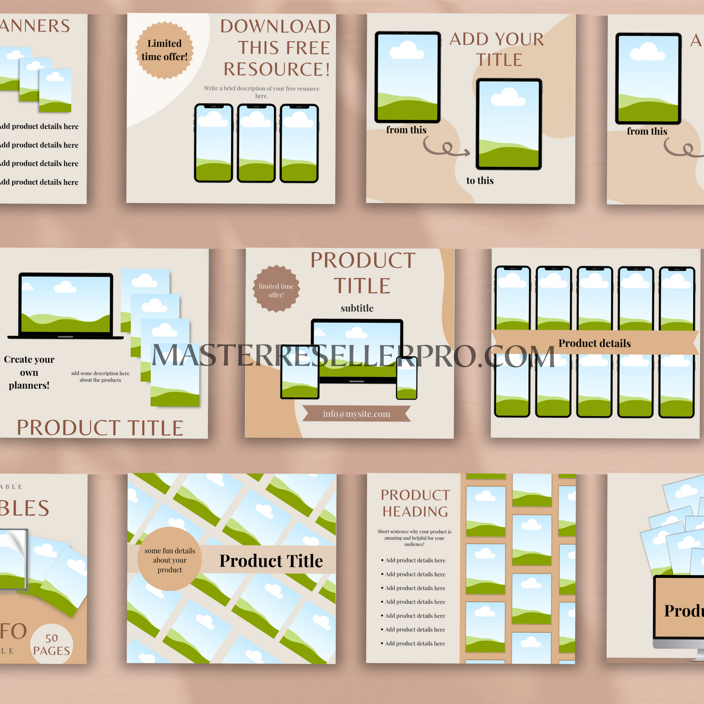 40 Marketing Mock Up Canva Templates