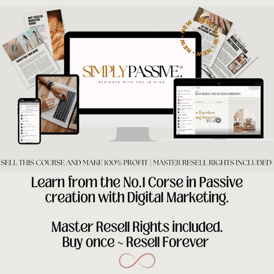 Simply Passive Course with Master Resell Rights